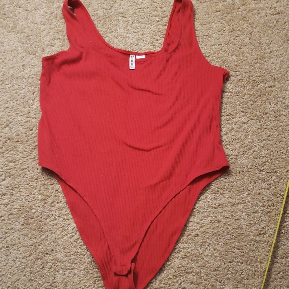 H&M Red Women's One Piece, Tank Top Bodysuit